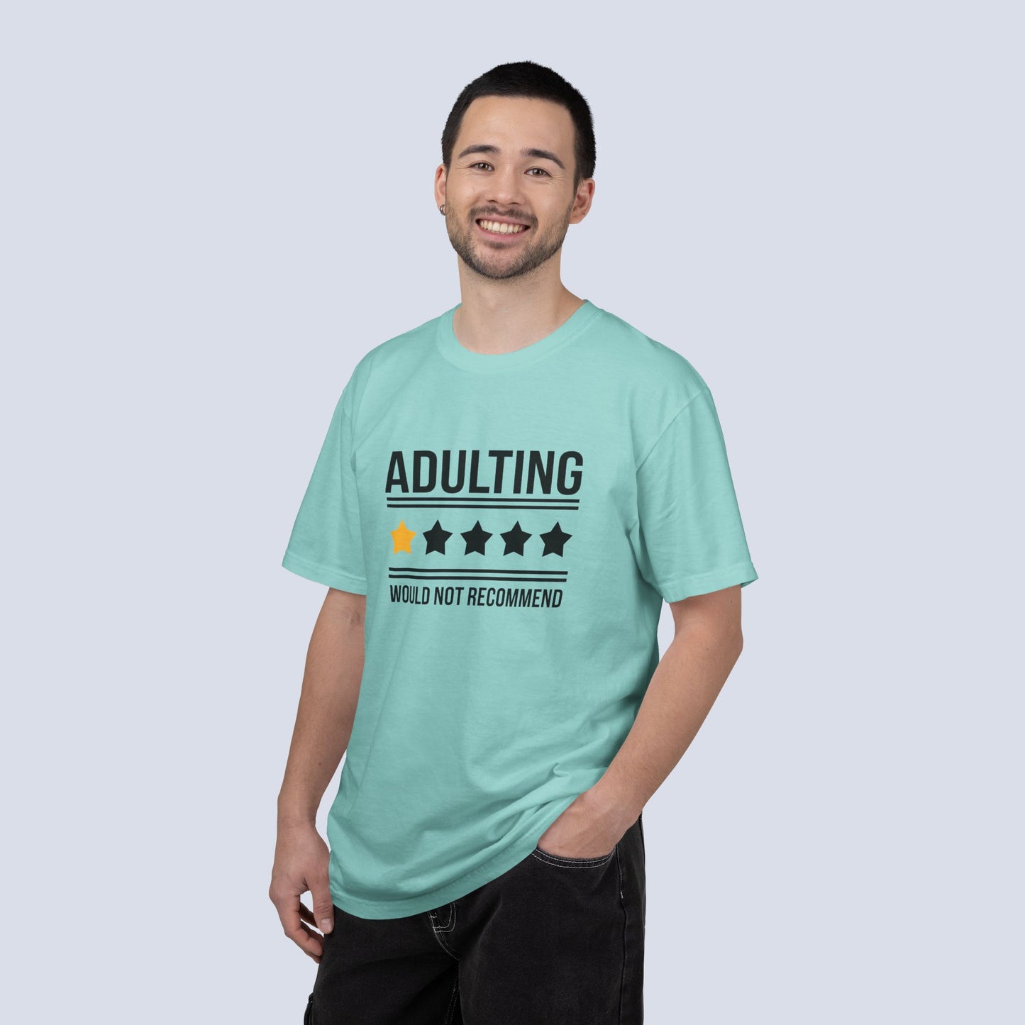 Adulting Would Not Recommend Funny 1-Star Review T-Shirt