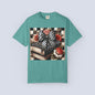 Checkered Bow Books Shirt | Floral Book Lover Tee | Cottagecore Reading Shirt | Gift for Readers | Bookish Graphic Tee | Dark Academia Shirt