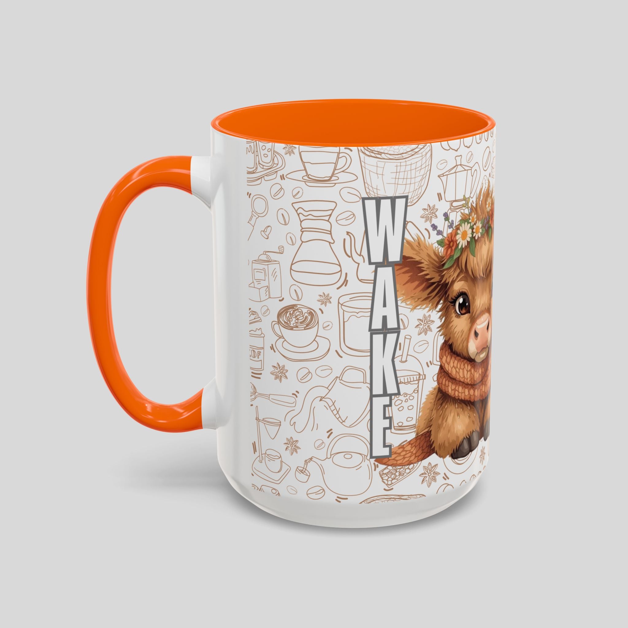 Cute Highland Cow Coffee Mug - Heffier Wake Up! Perfect Gift for Animal Lovers, Cute Mug, Kitchen Decor, Cozy Coffee Cup, Gift for Cow Lovers
