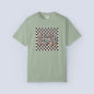 Blessed Checkerboard Floral Shirt | Retro Aesthetic Graphic Tee | Cute Trendy Boutique T-Shirt | Comfort Colors 1717 Unisex Tee