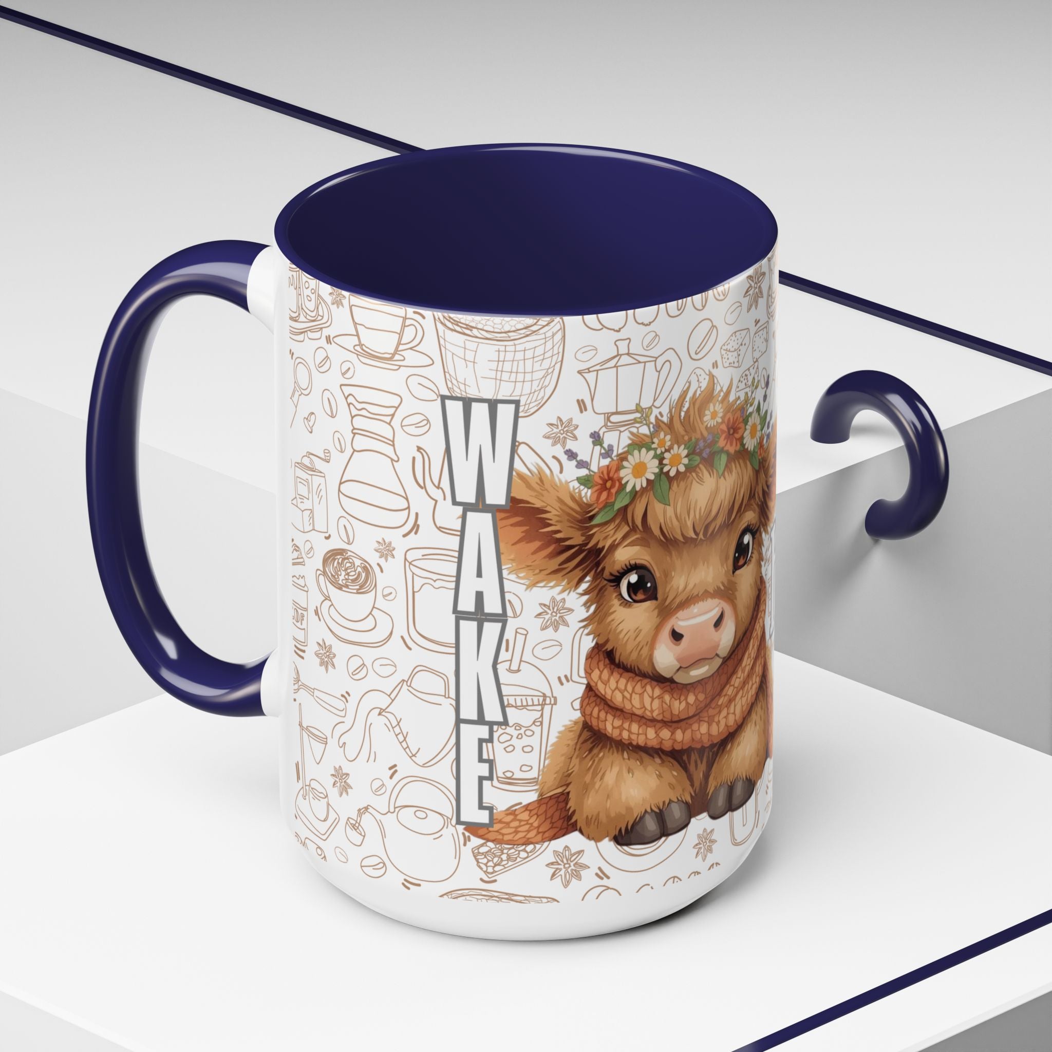 Cute Highland Cow Coffee Mug - Heffier Wake Up! Perfect Gift for Animal Lovers, Cute Mug, Kitchen Decor, Cozy Coffee Cup, Gift for Cow Lovers