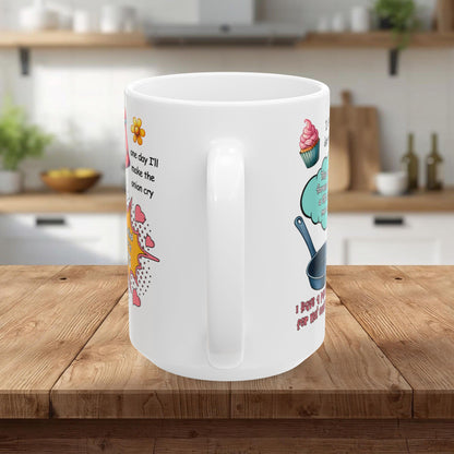 Mom Cooking Jokes Ceramic Mug — Funny Kitchen Mom Gift/ Gift Mug (11oz & 15oz)