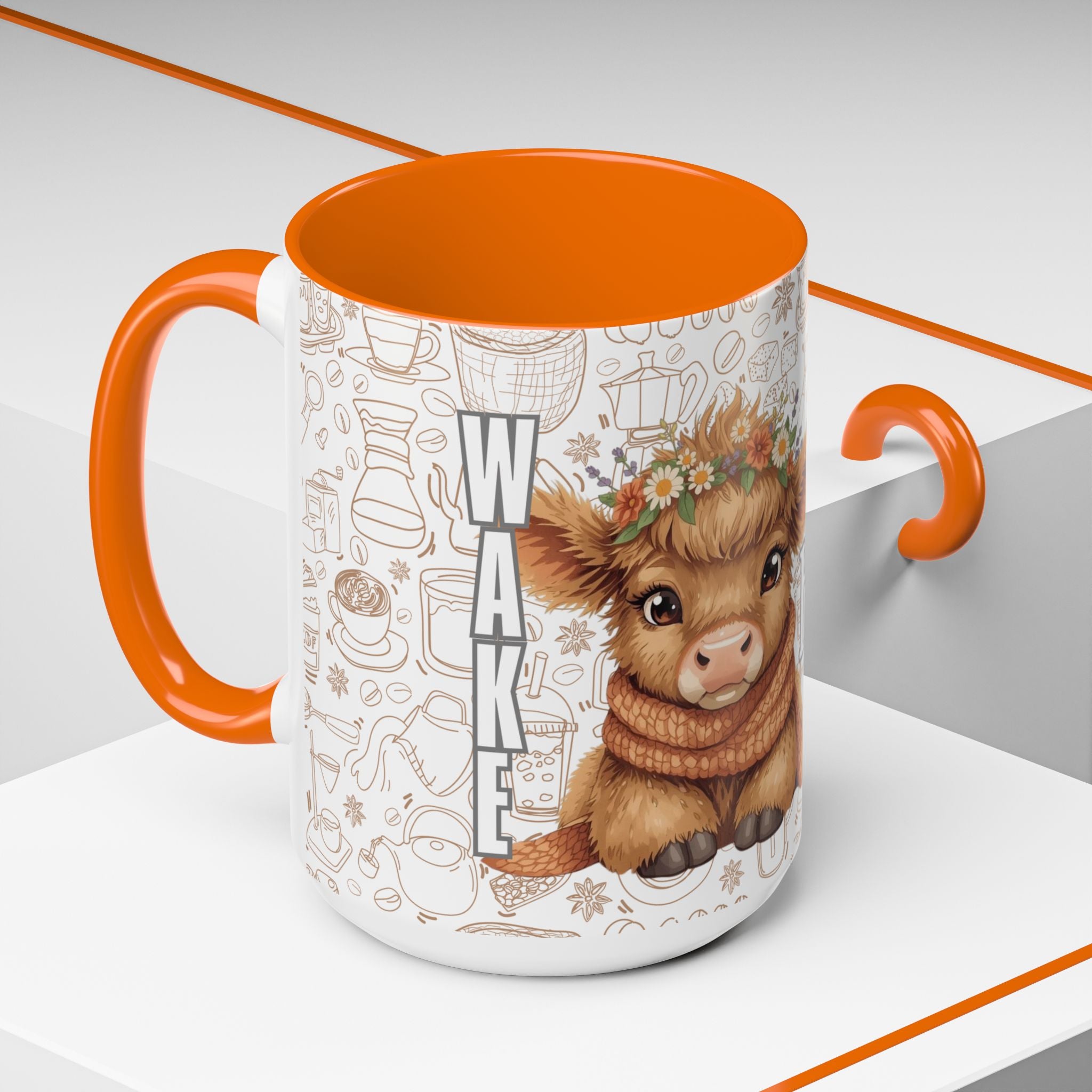 Cute Highland Cow Coffee Mug - Heffier Wake Up! Perfect Gift for Animal Lovers, Cute Mug, Kitchen Decor, Cozy Coffee Cup, Gift for Cow Lovers