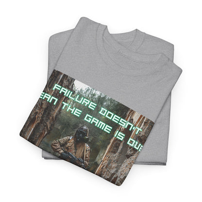 Gamer Motivational Tee - "Failure Doesn't Mean The Game Is Over" Retro RPG Graphic Shirt