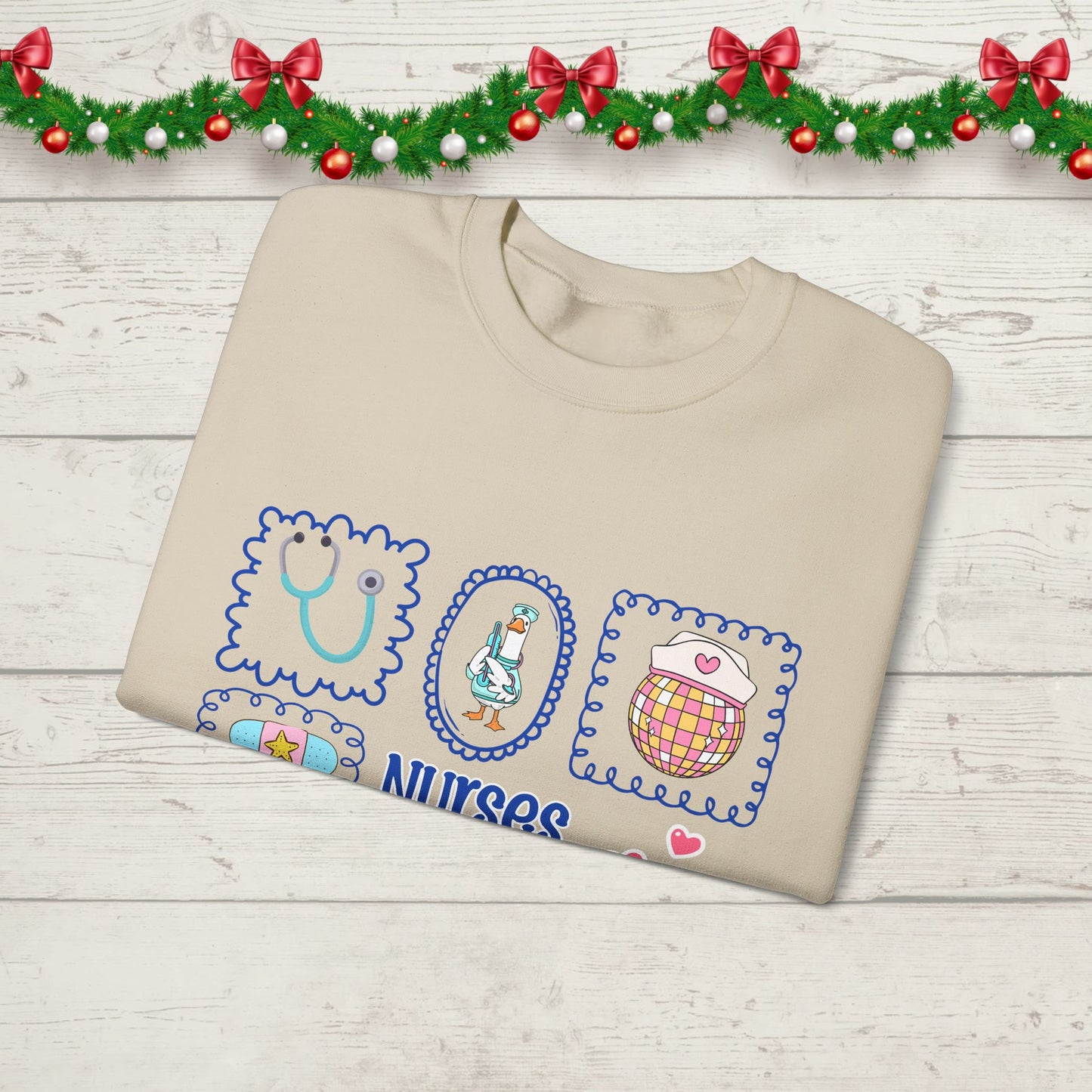 Nurses Heartbeat of Healthcare Sweatshirt – Cute Medical Worker Crewneck, Nurse Appreciation Gift, Healthcare Hero Pullover