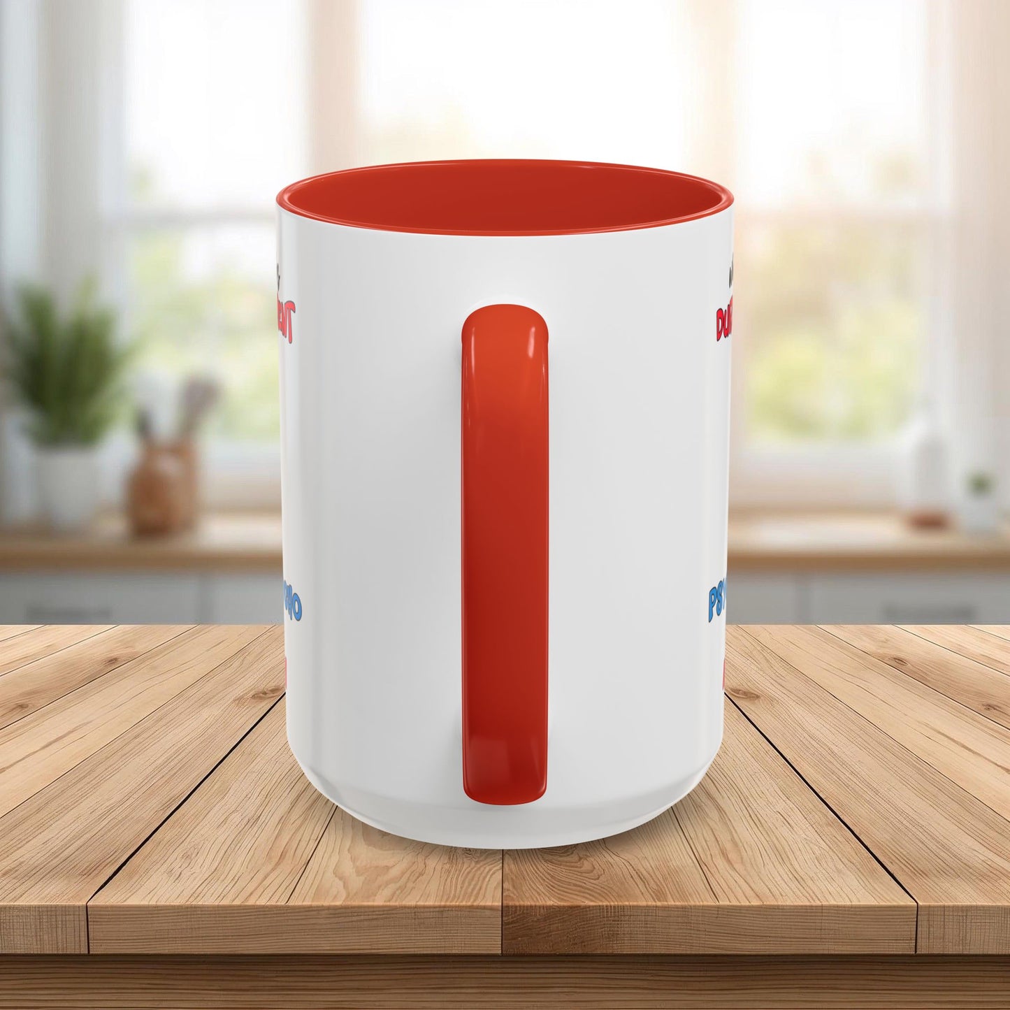 Coffee Mug — Funny Duck Design "When a Woman Laughs During an Argument"