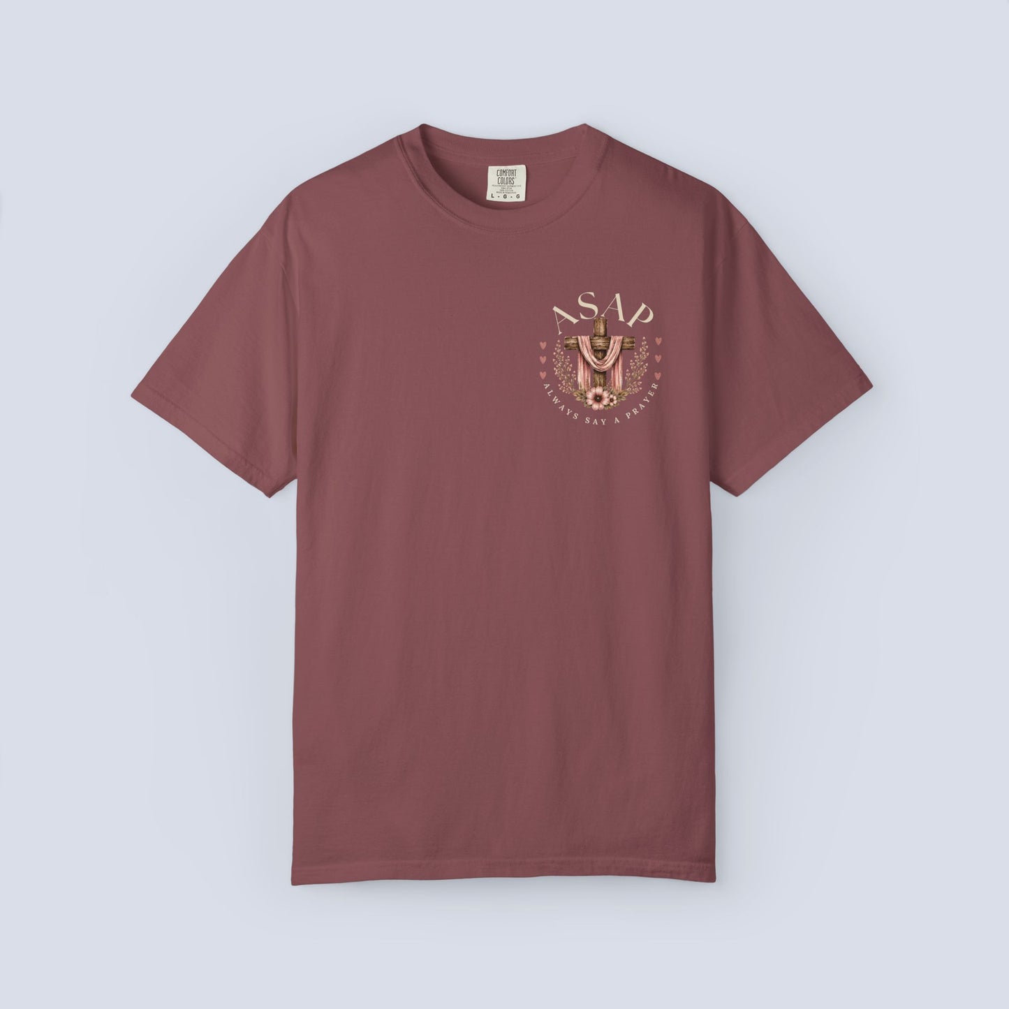ASAP "Always Say A Prayer" T-Shirt — Christian Cross Graphic Tee