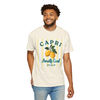 Capri Lemon Shirt, Amalfi Coast Italy Tee, Italian Summer Aesthetic Shirt, Lemon Graphic Tee, Vacation Outfit, Coastal European Style