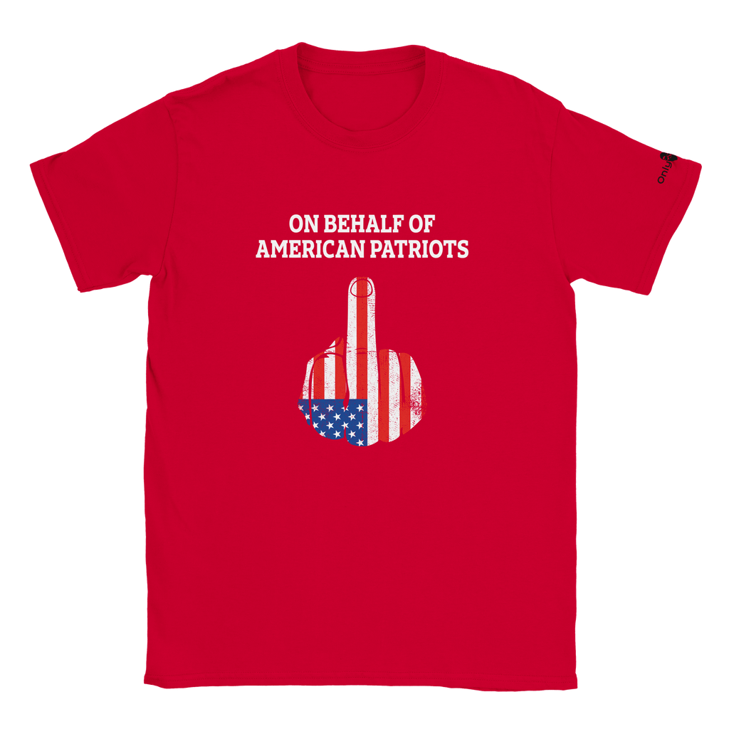 American Patriot 1-Finger Salute – Only Dads T-Shirt