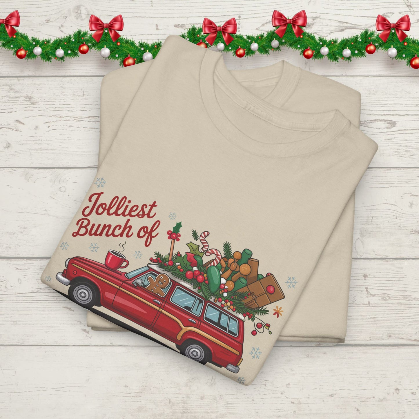 Christmas Naughty List T‑Shirt — "Jolliest Bunch of Assholes This Side of the Nuthouse" Holiday Tee