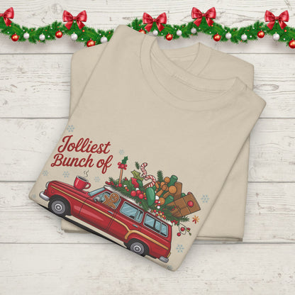 Christmas Naughty List T‑Shirt — "Jolliest Bunch of Assholes This Side of the Nuthouse" Holiday Tee