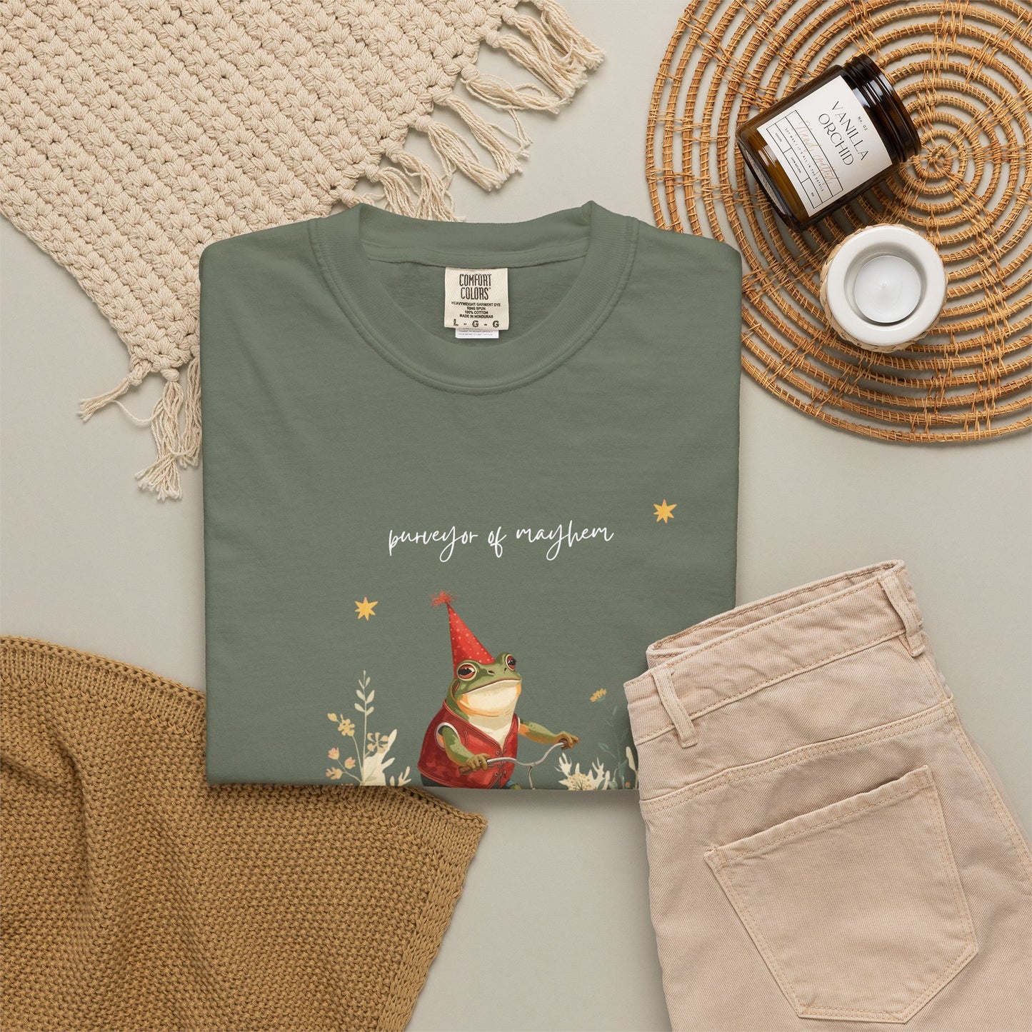Comfort Colors 1717 Purveyor of Mayhem Frog Wizard Bike Tee