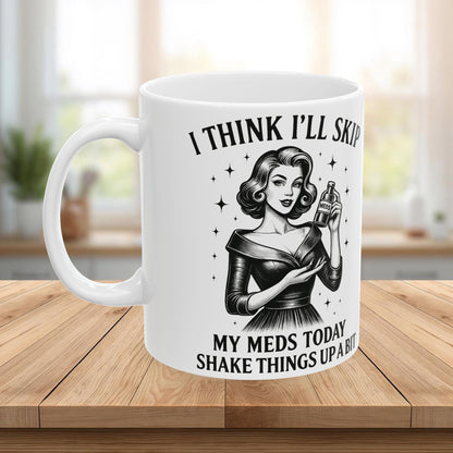 Vintage Sarcasm Ceramic Mug – Retro Humor Black & White Coffee Cup (11oz, 15oz)