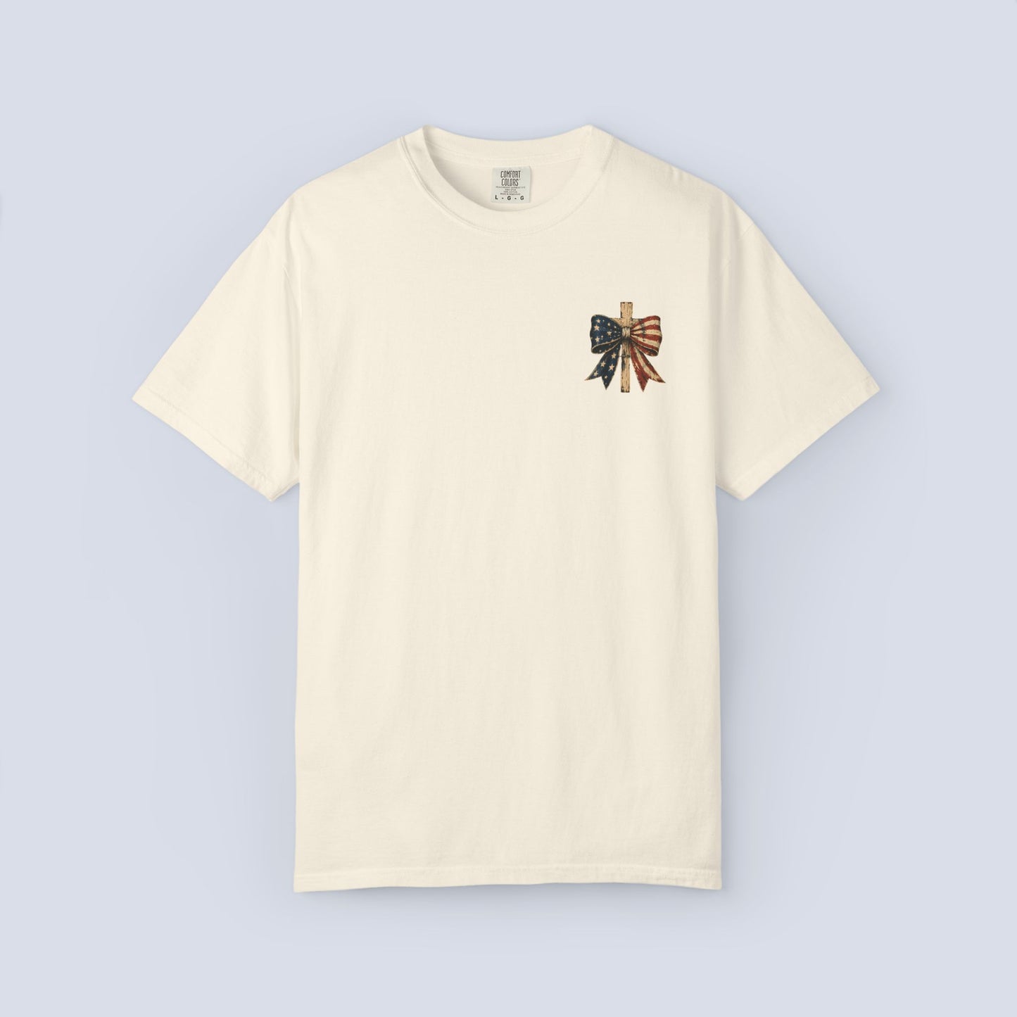 Patriotic God Bless America T-Shirt — Est. 1776 Flag Bow Tee