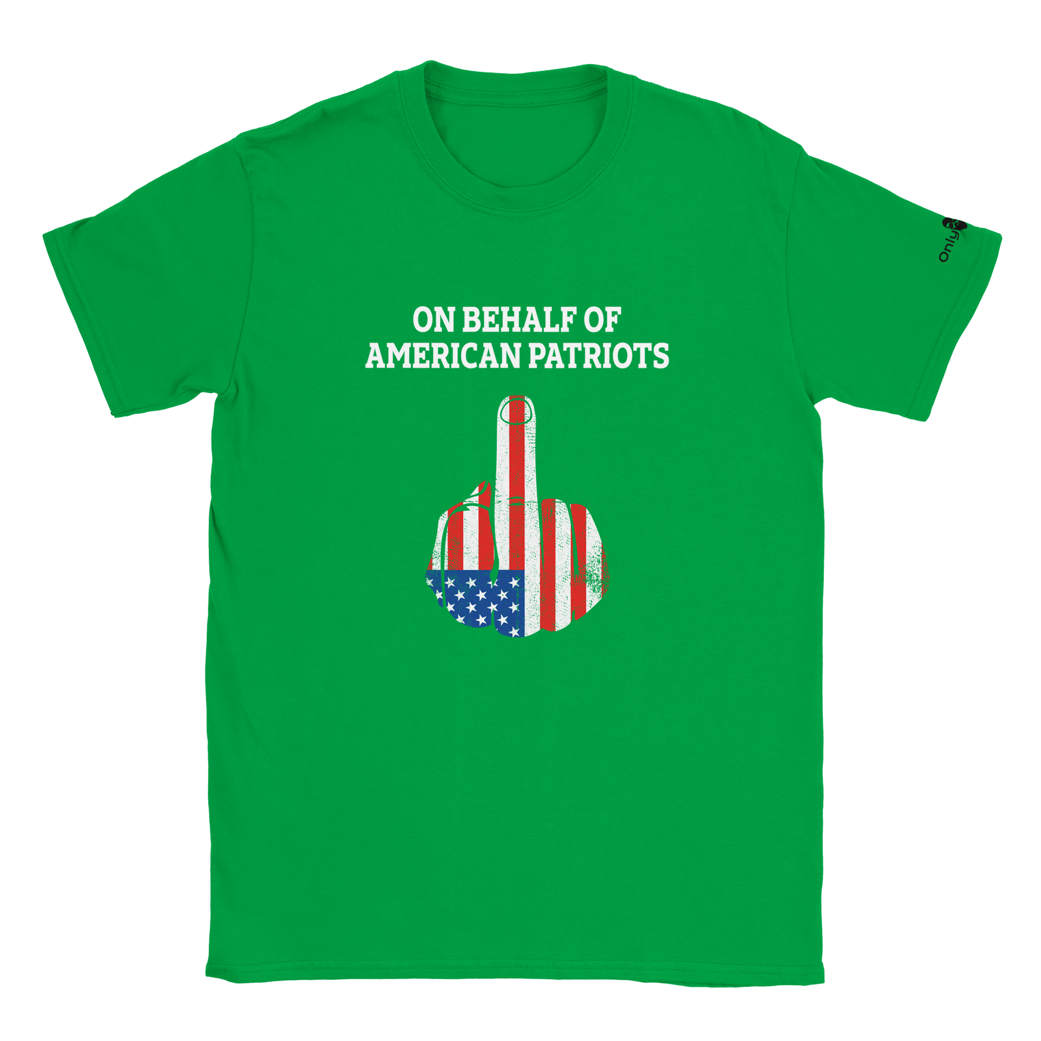 American Patriot 1-Finger Salute – Only Dads T-Shirt