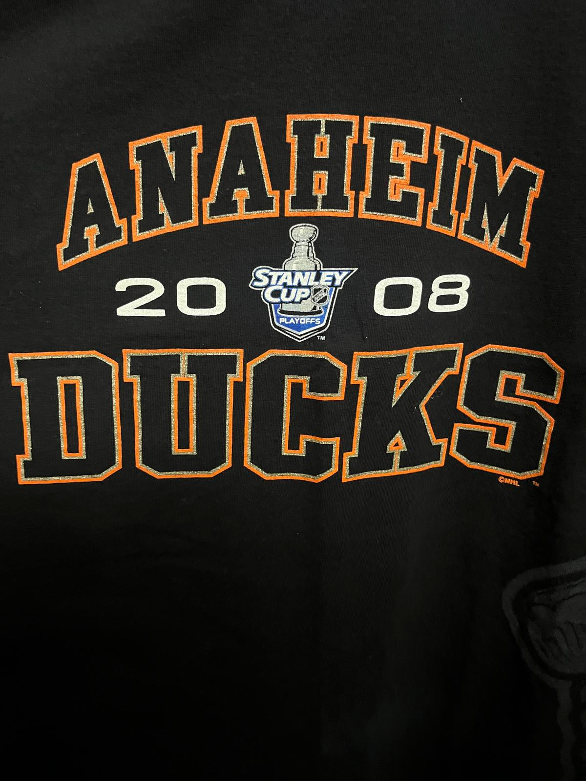 2008 NHL Anaheim Ducks T-shirt Stanley Cup Shirt - L