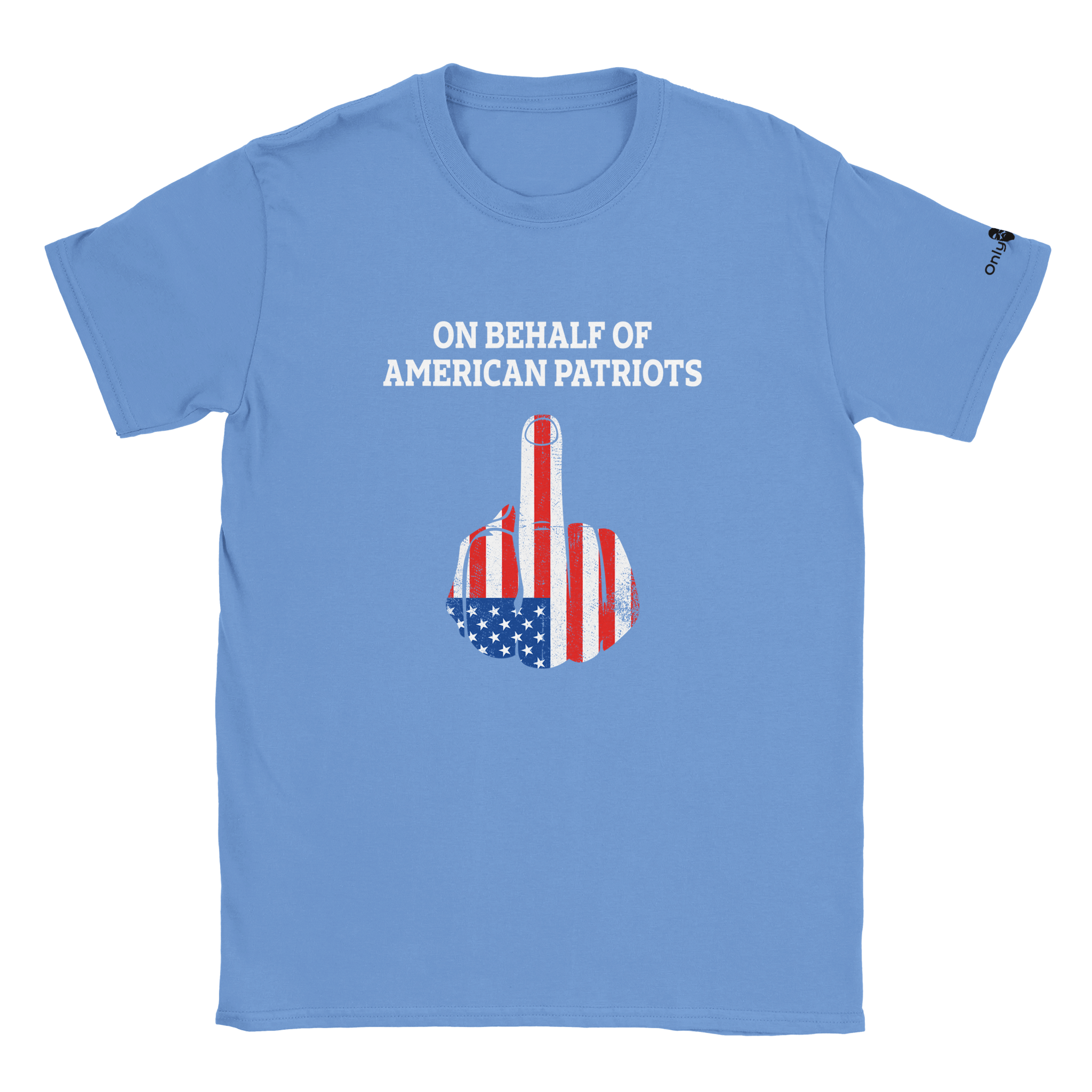 American Patriot 1-Finger Salute – Only Dads T-Shirt
