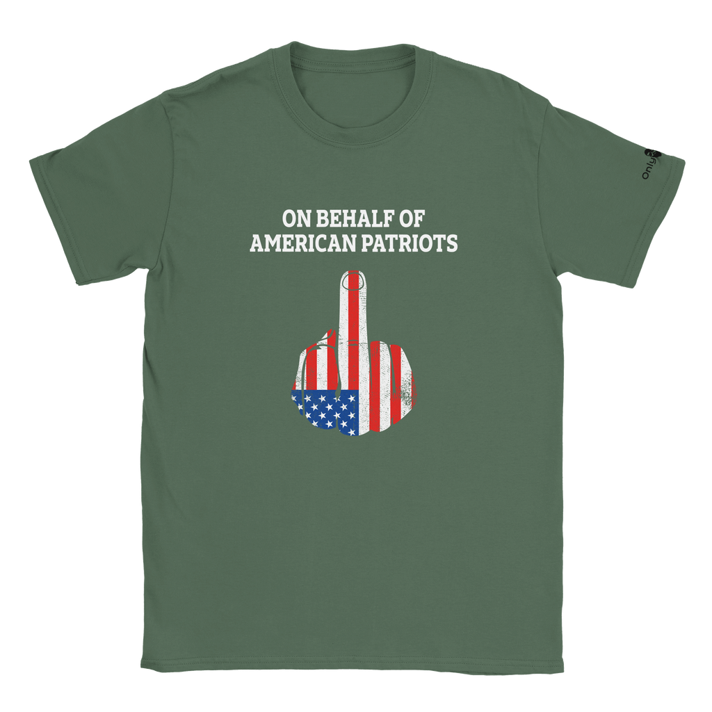 American Patriot 1-Finger Salute – Only Dads T-Shirt